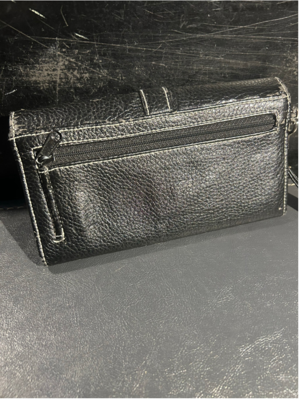 Women's Unbranded Black Wristlet Clutch with Silver Buckle Detail, One Size - Picture 4 of 4